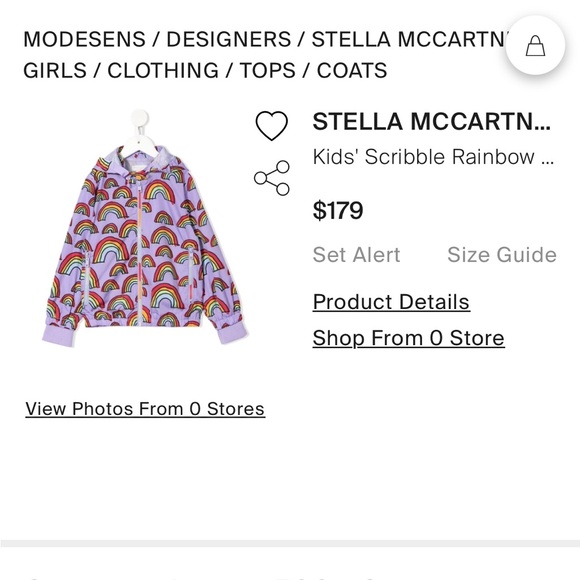 Stella McCartney raincoat windbreaker rainbow pattern purple good condition - Picture 2 of 6